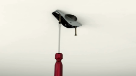 Fixação do suporte ventilador teto residencial